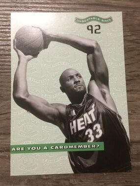 Alonzo Mourning on American Express Postcard NBA Miami Heat NICE!
